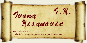 Ivona Mišanović vizit kartica
